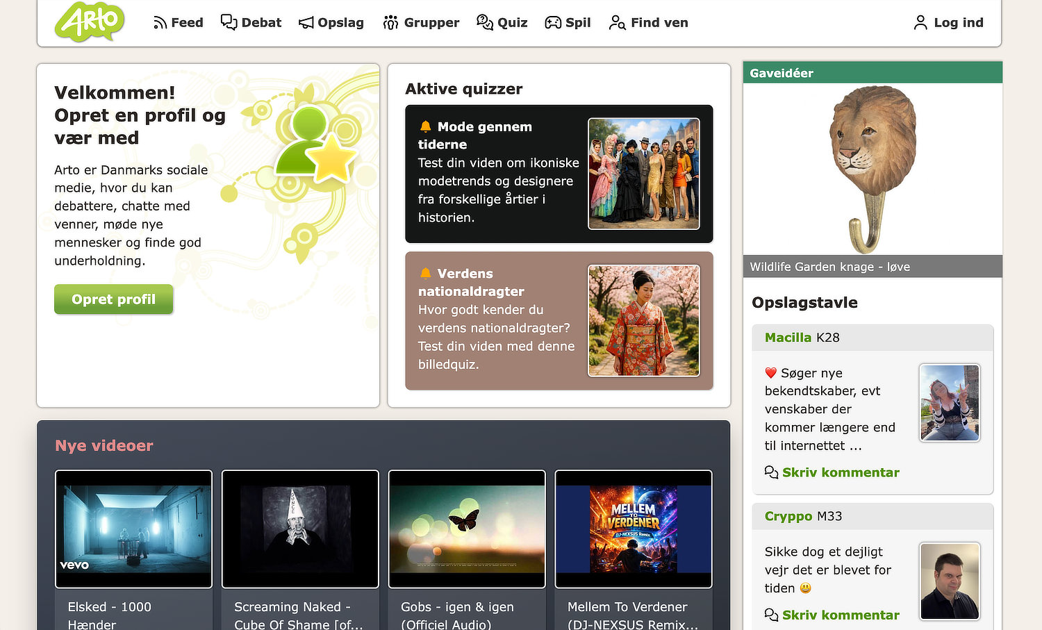 Skærmbillede fra Arto